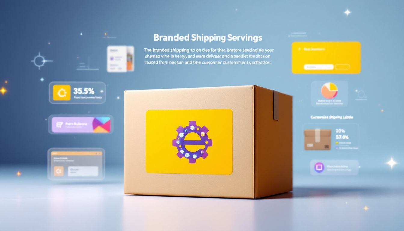 Enhancing customer experience with branded shipping, featuring customizable shipping labels.